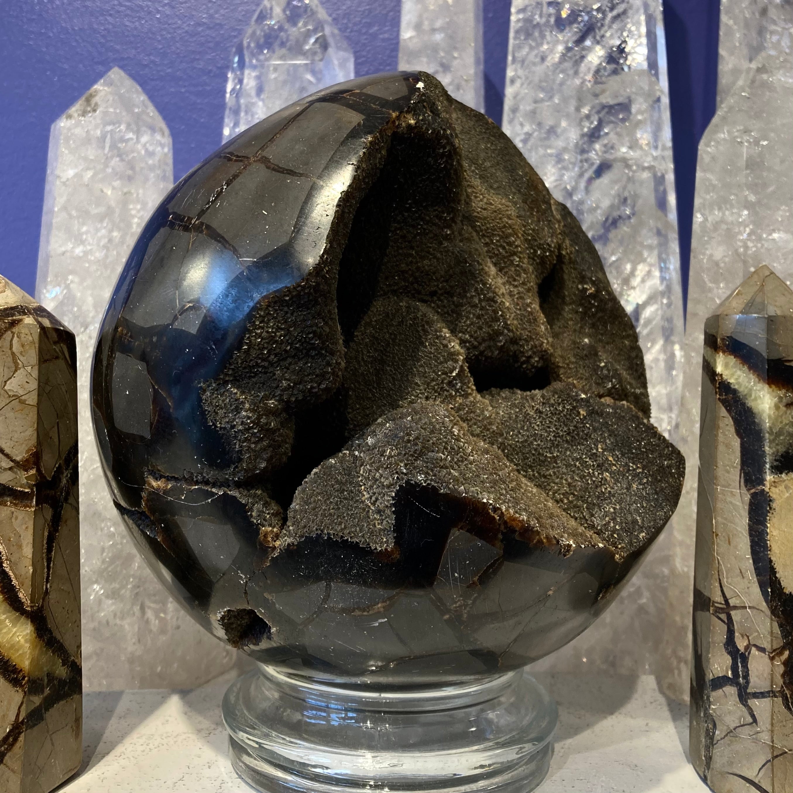 Large Septarian Sphere – Crystal and Sage Boutique