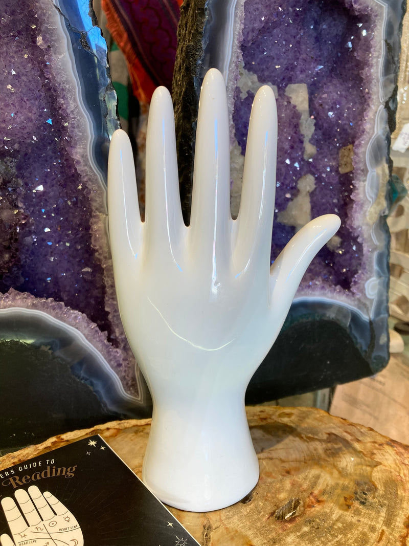 Ceramic Palmistry Hand with Guide