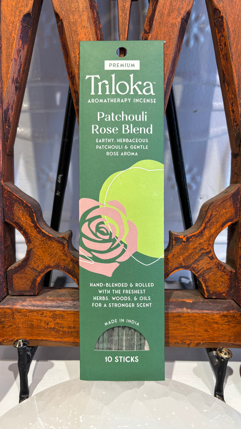 Triloka Aromatherapy Patchouli Rose Incense
