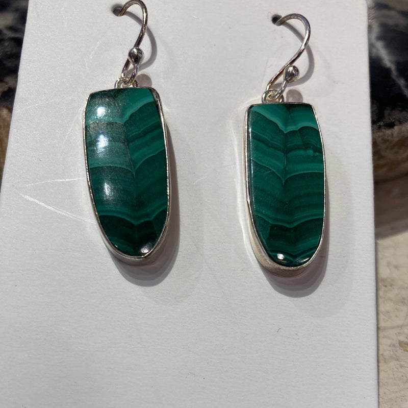 Malachite earrings