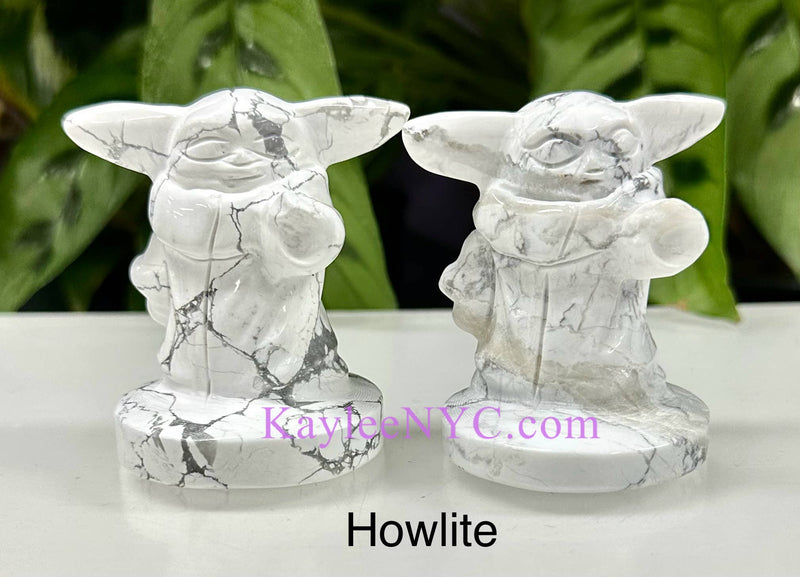 6 PCs Natural 6cm Crystal Yoda Healing Energy