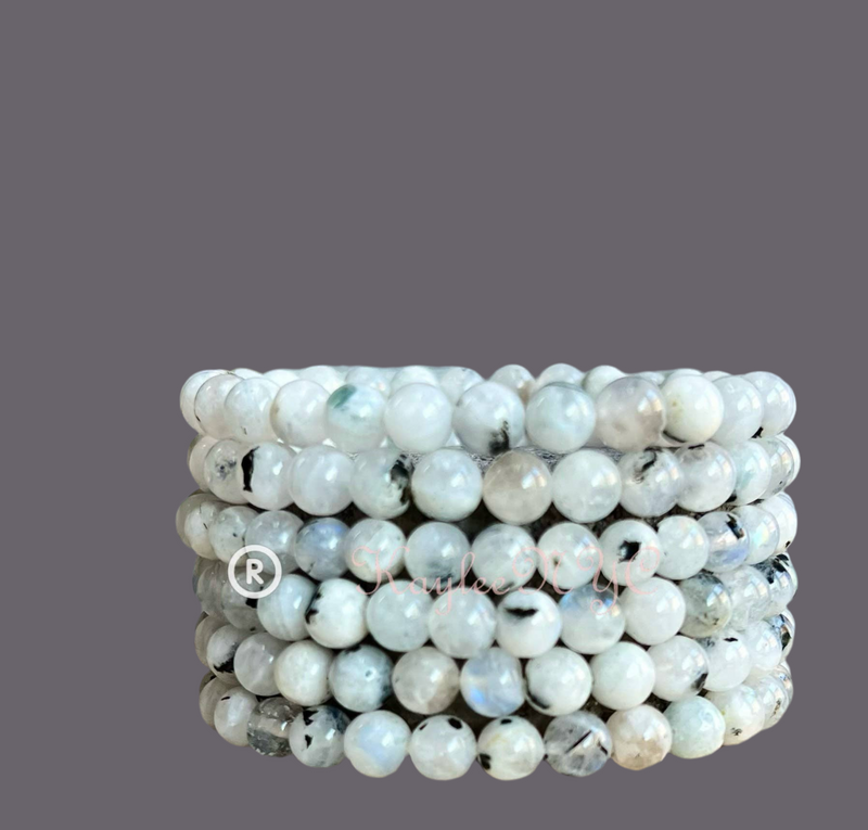 Rainbow Moonstone 6mm 7.5”