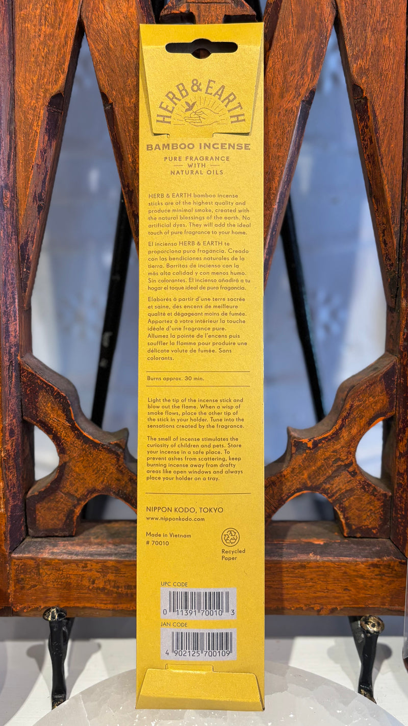 Herb & Earth Bergamot Incense