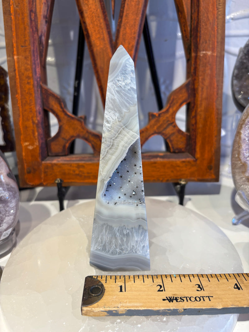 Druzy Agate Tower