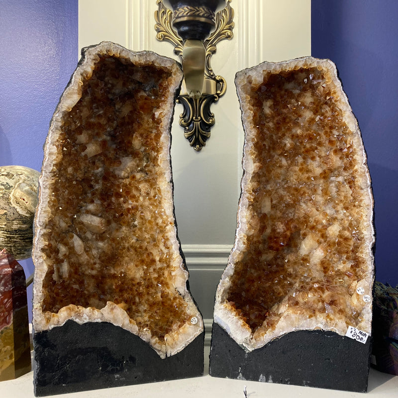 Citrine Cathedral Pair