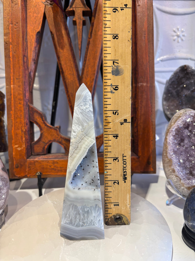 Druzy Agate Tower