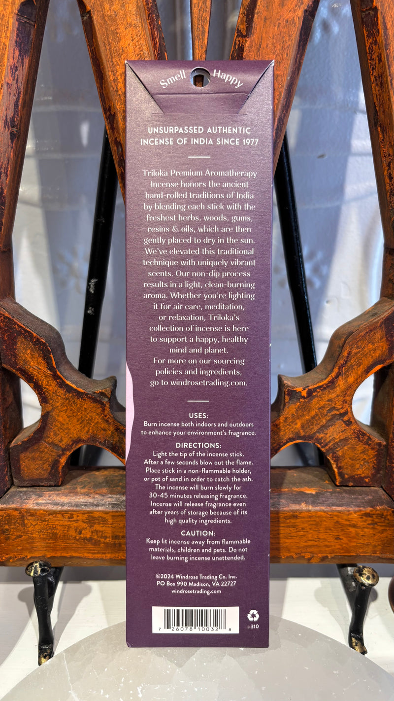 Triloka Aromatherapy Lavender Fields Incense