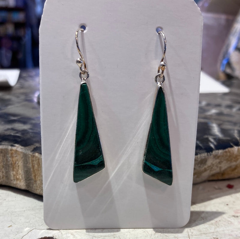 Malachite earrings