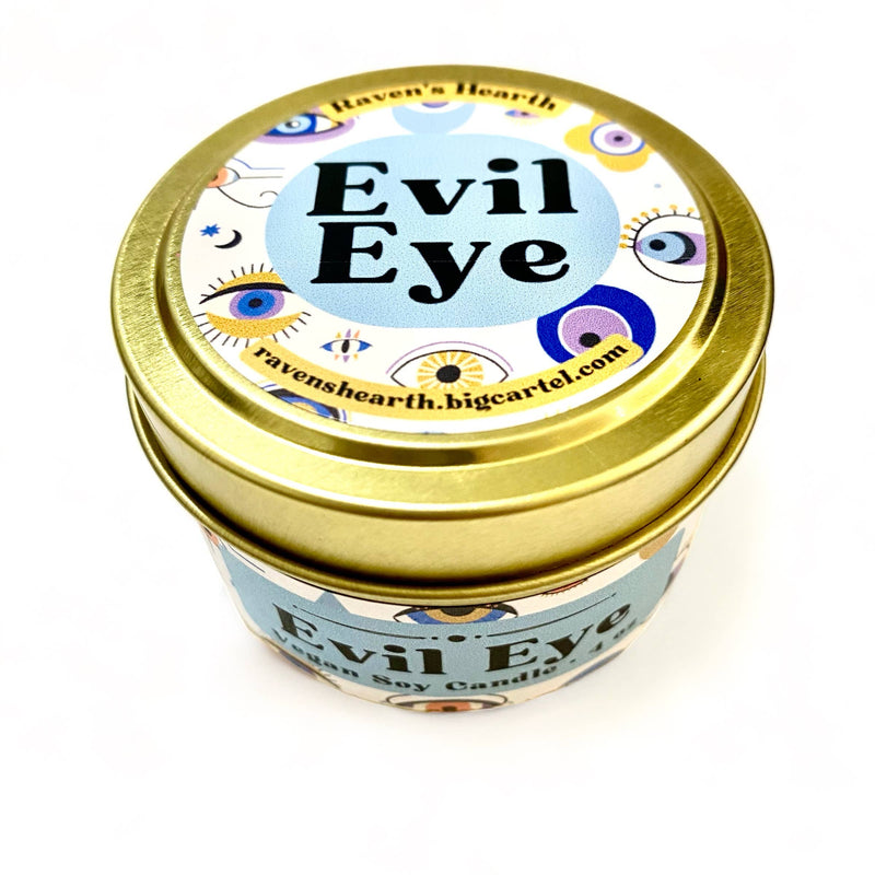 Evil Eye Tin Candle
Spruce & Lavender Scent
4 oz 
Soy/Vegan