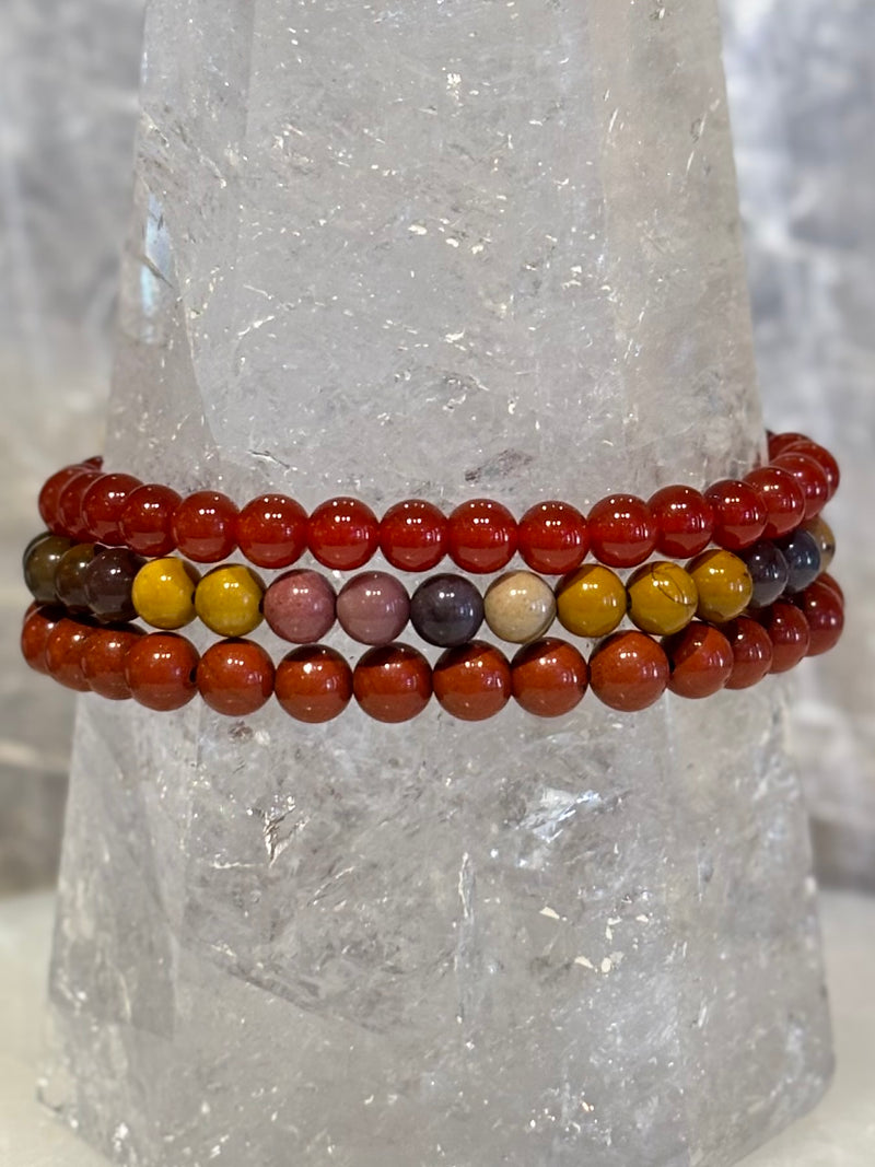 Strength & Vitality, Set of 3 Beaded Bracelets
