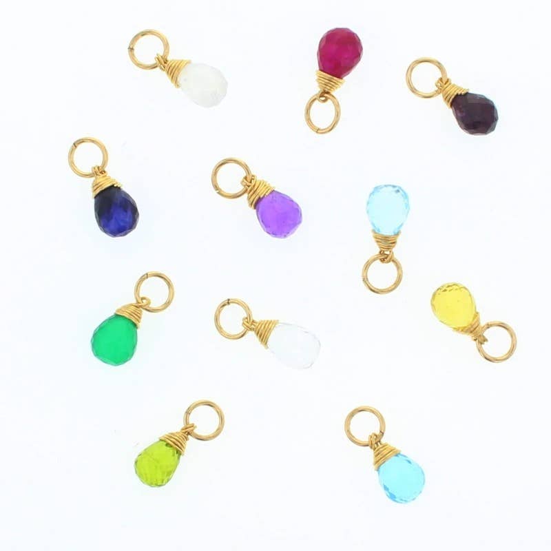 Natural Birthstones Charm: 14K Gold Filled / July