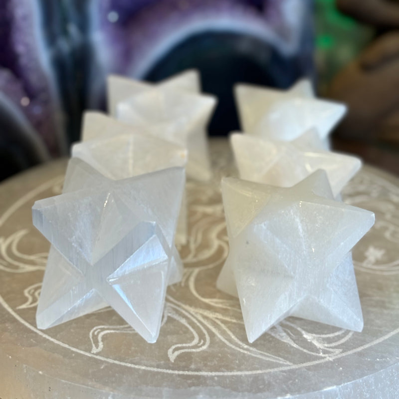 Selenite Merkaba Star