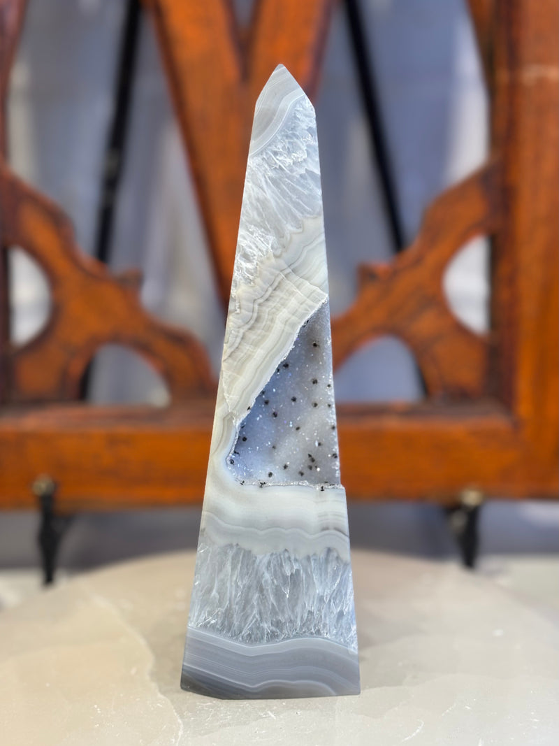 Druzy Agate Tower