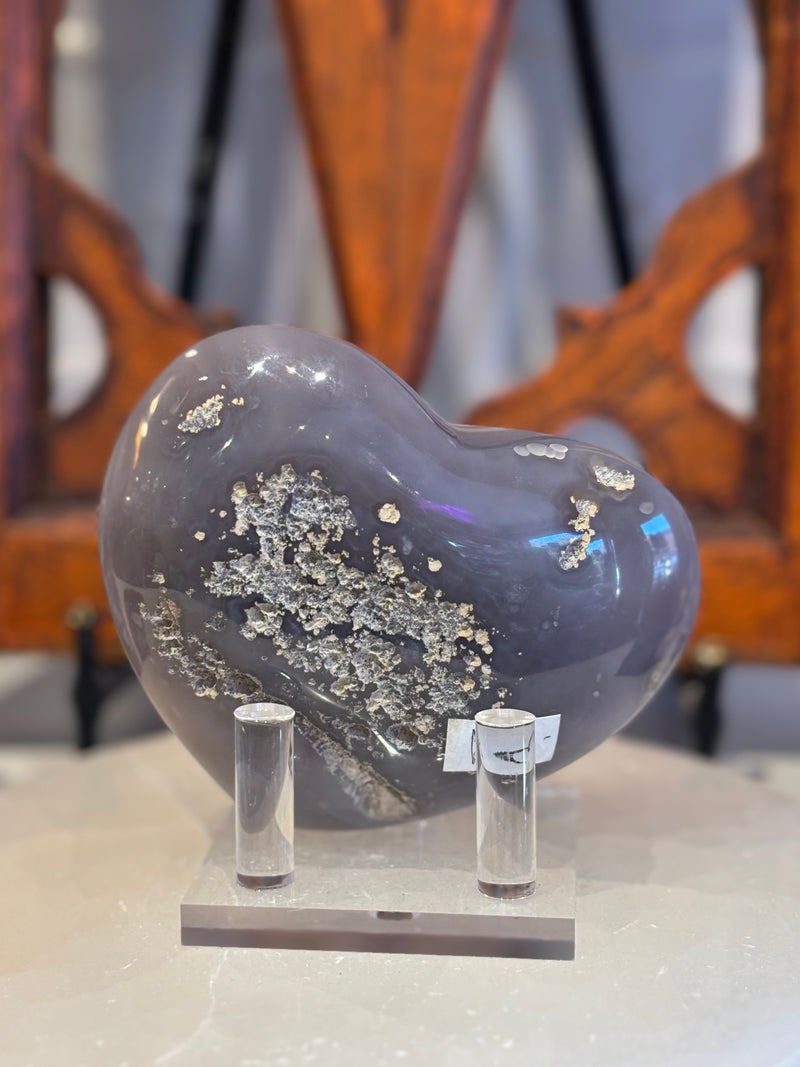 Druzy Agate Heart