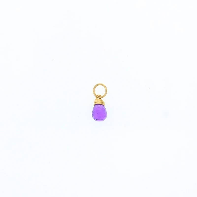 Natural Birthstones Charm: 14K Gold Filled / July