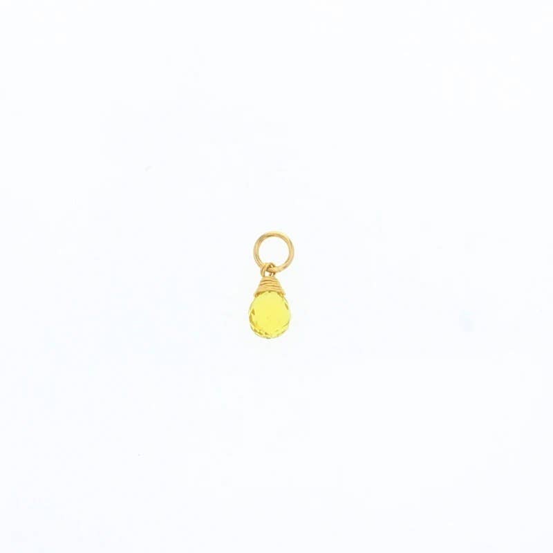 Natural Birthstones Charm: 14K Gold Filled / July