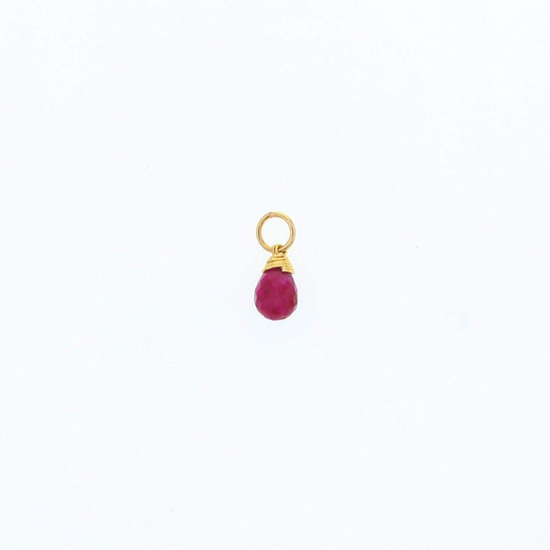 Natural Birthstones Charm: 14K Gold Filled / July