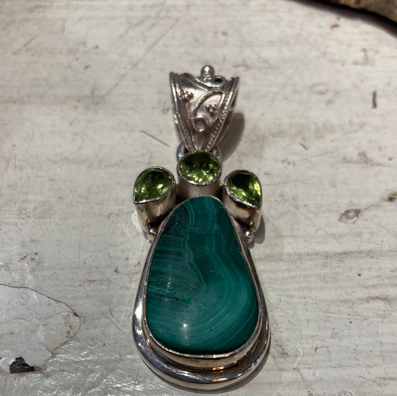 Malachite pendent