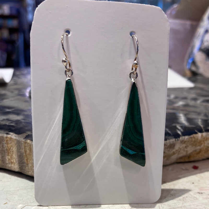 Malachite earrings