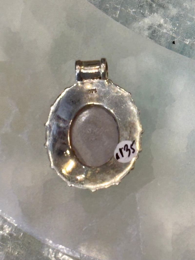 Sterling Silver Sun Rose Quartz Pendant