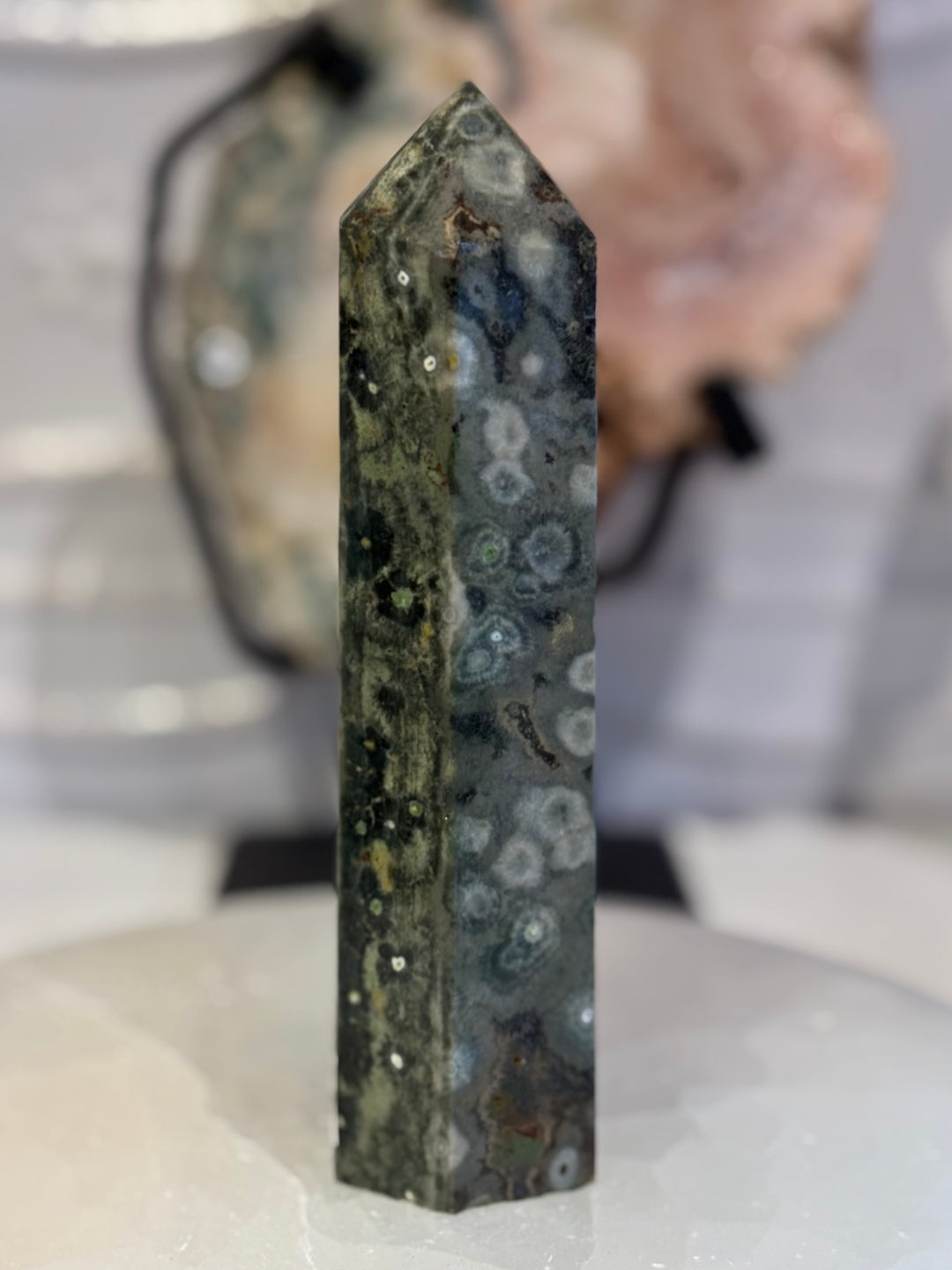 8th Vein Ocean Jasper Tower – Crystal and Sage Boutique