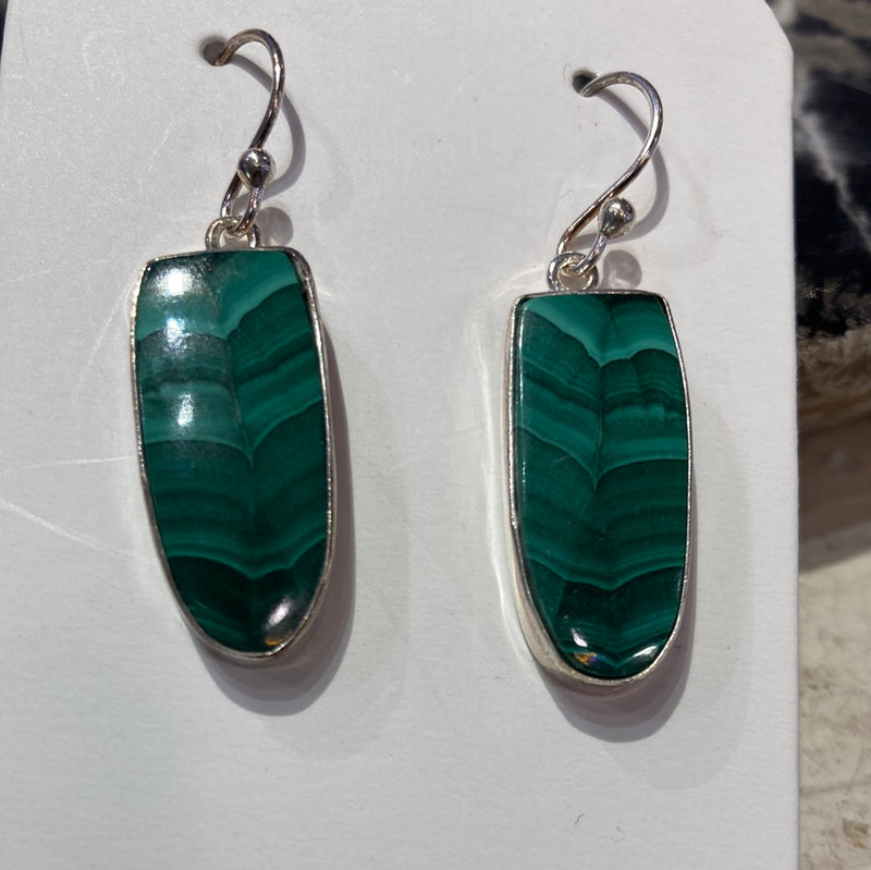 Malachite earrings