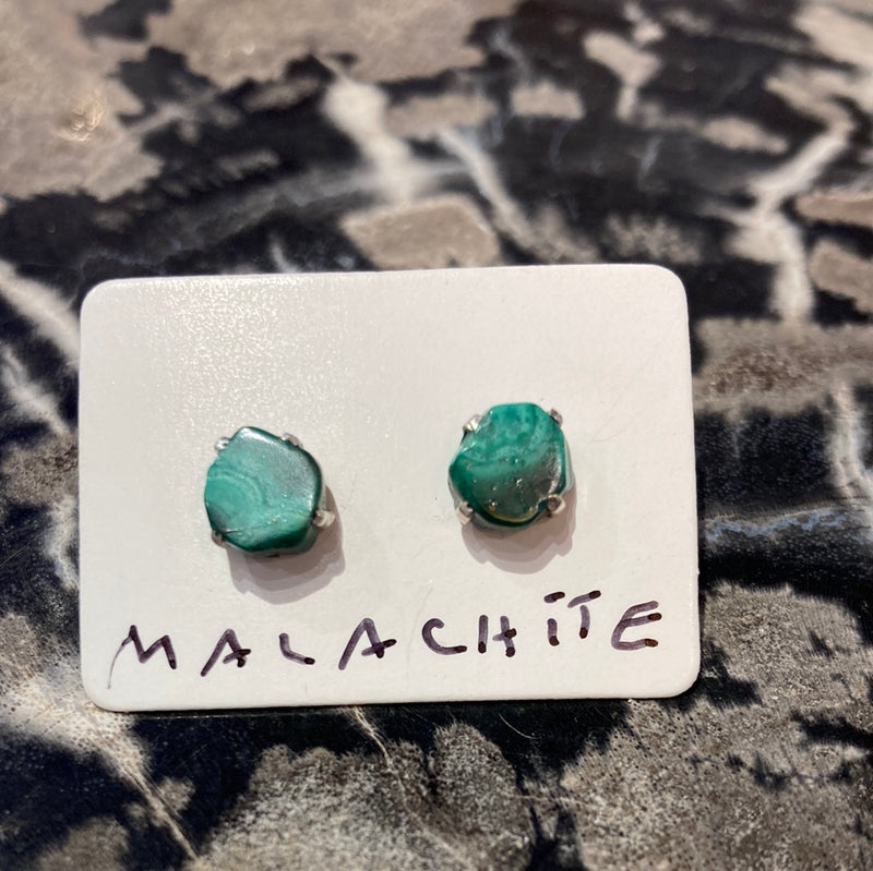 Malachite earrings