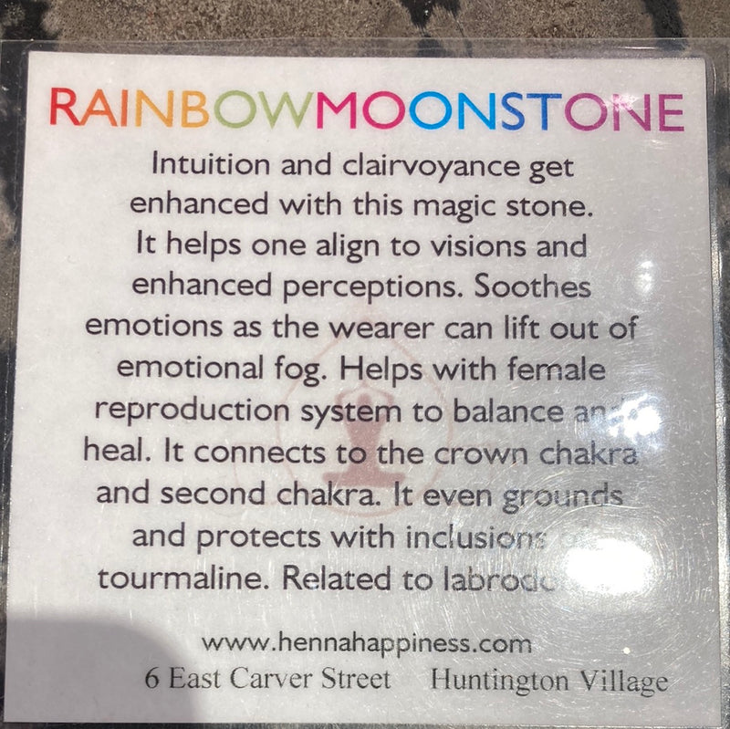 Rainbow moonstone palm stones