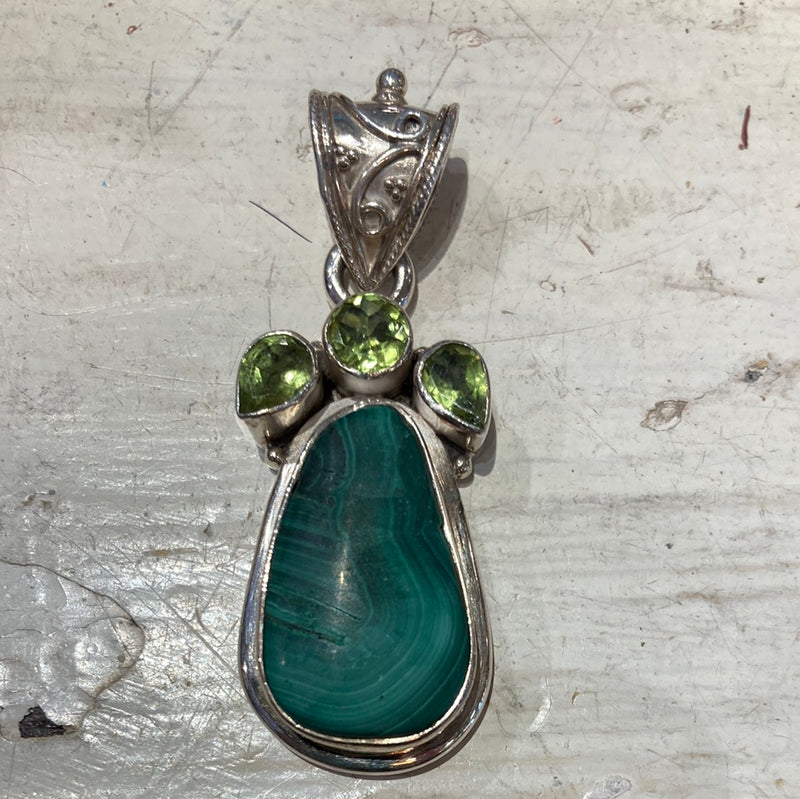 Malachite pendent