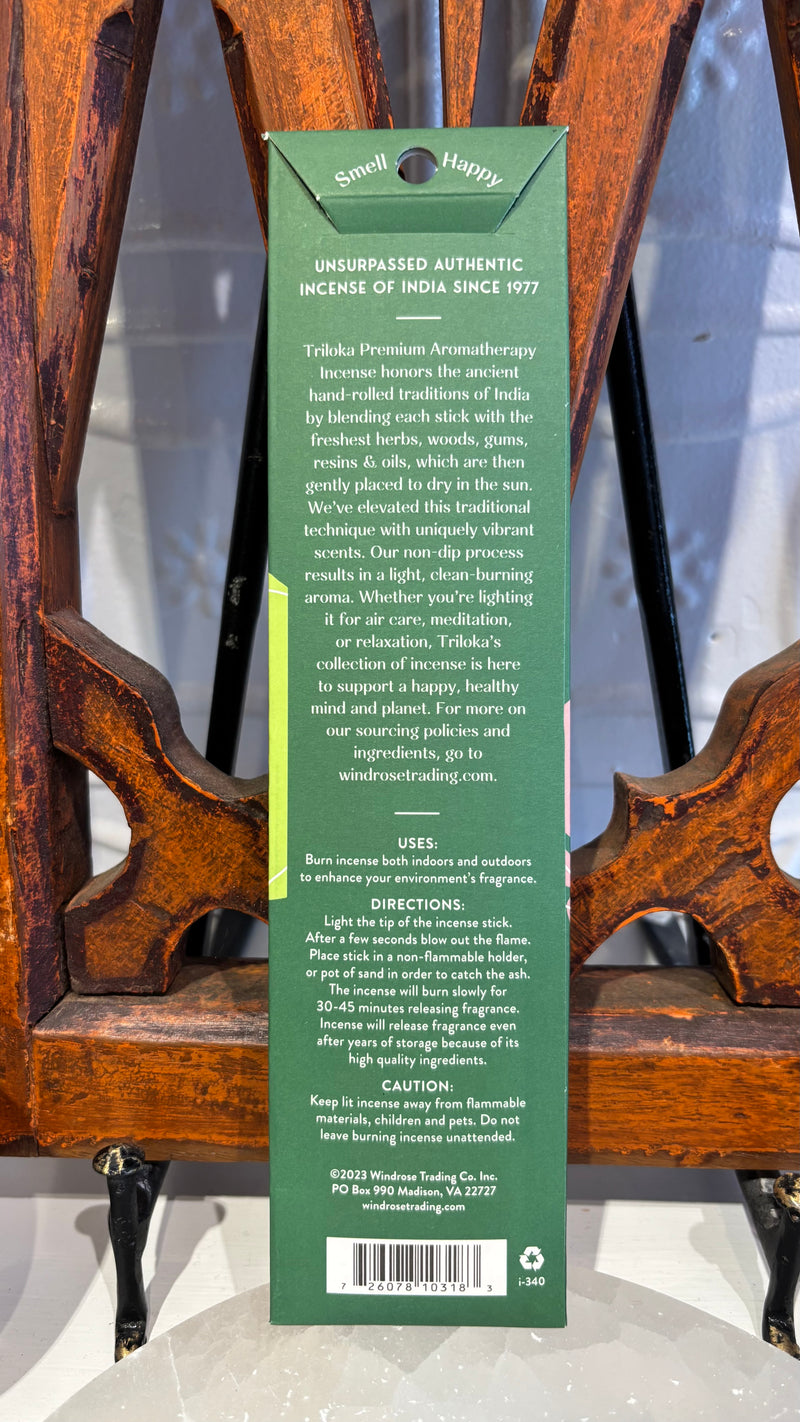 Triloka Aromatherapy Patchouli Rose Incense