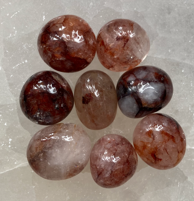 Fire Quartz  "Hematoid" Tumbles