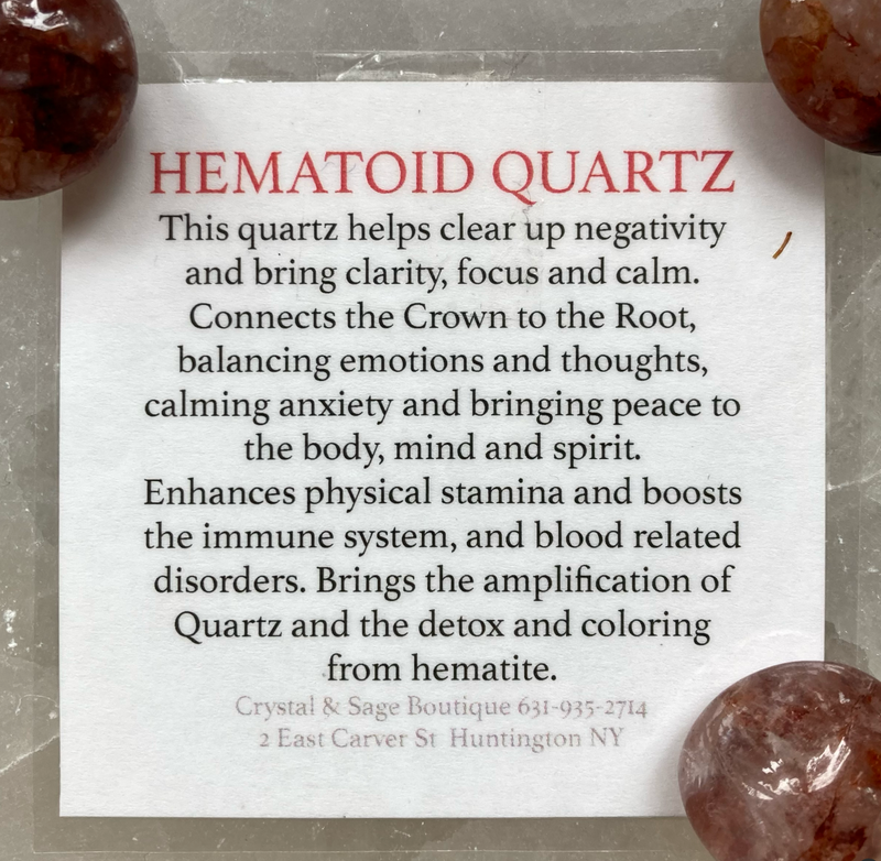 Fire Quartz  "Hematoid" Tumbles