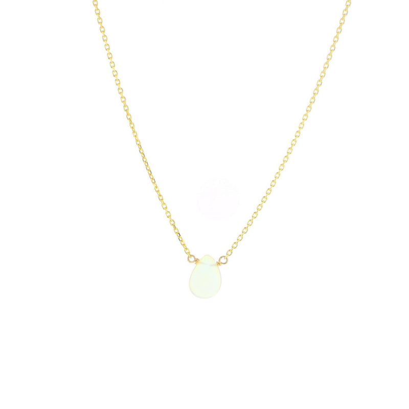 Mila Necklace - Opal: Gold Vermeil