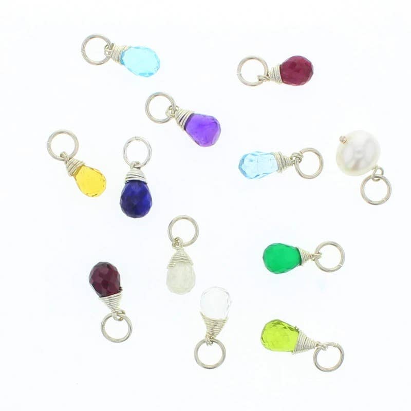 Natural Birthstones Charm: 14K Gold Filled / July