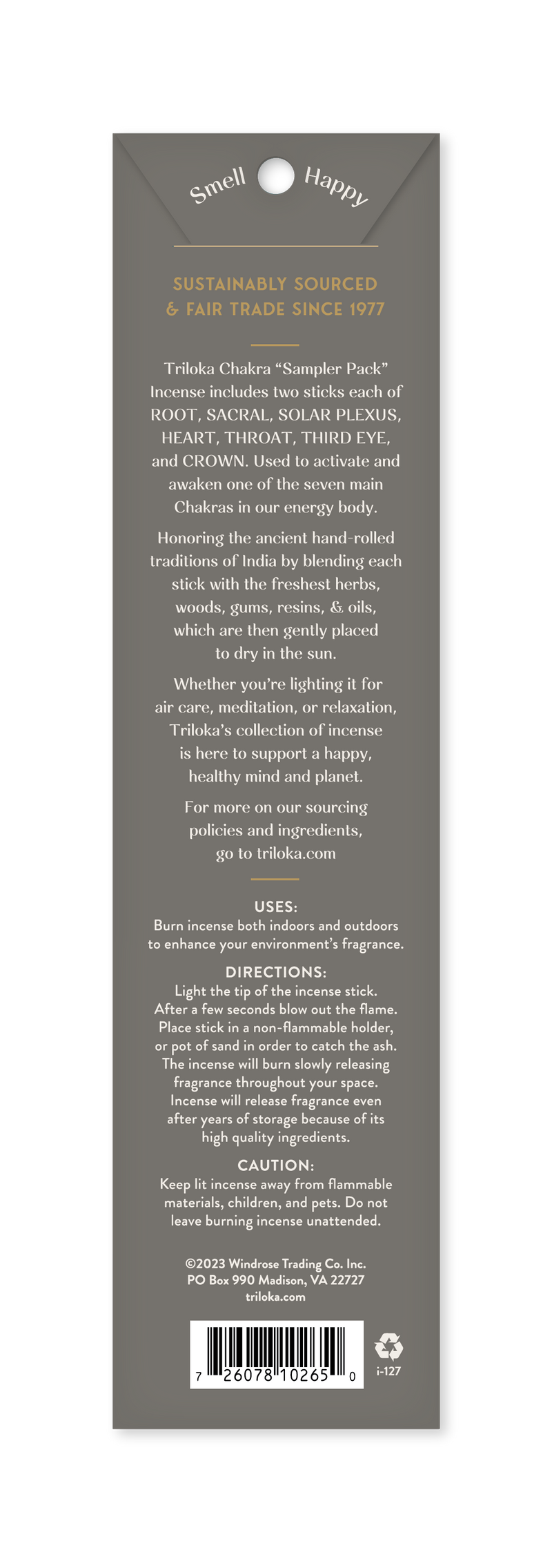 Triloka Chakra Sampler Pack Incense