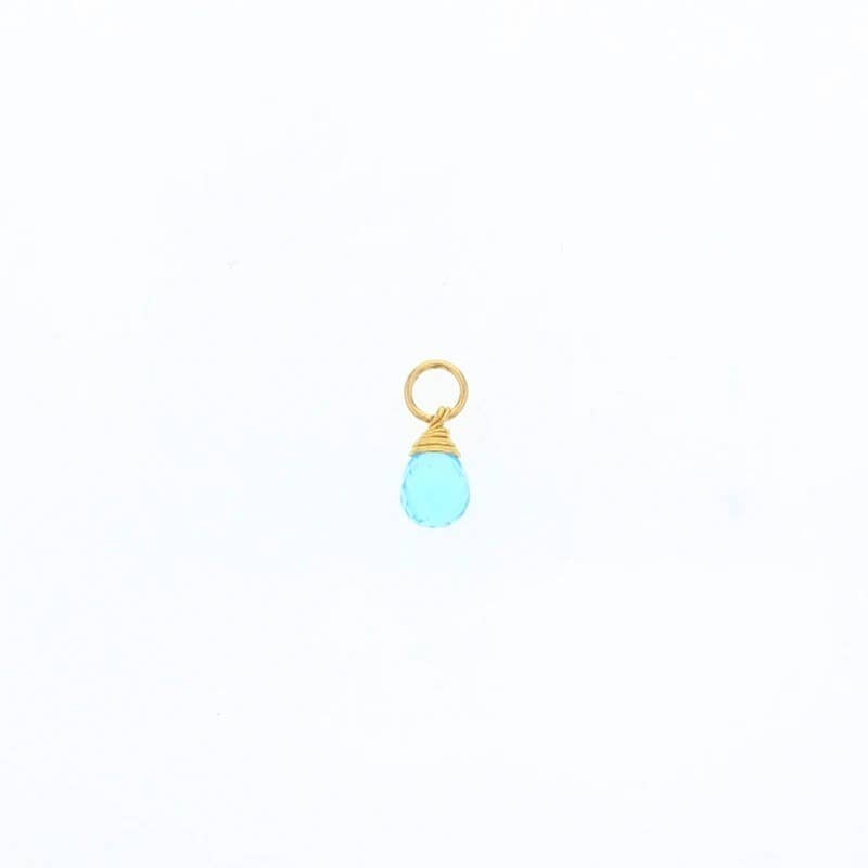 Natural Birthstones Charm: 14K Gold Filled / July