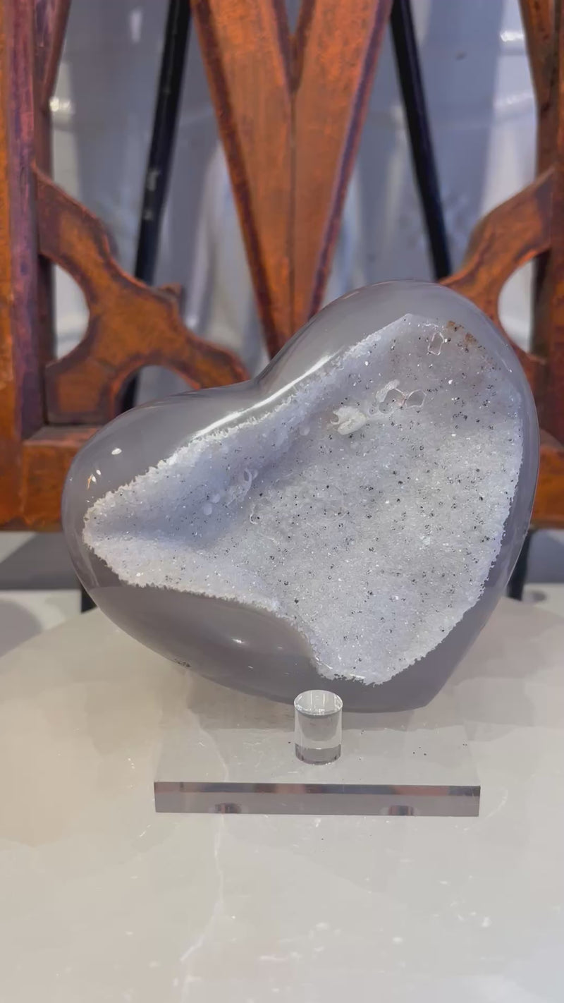 Druzy Agate Heart