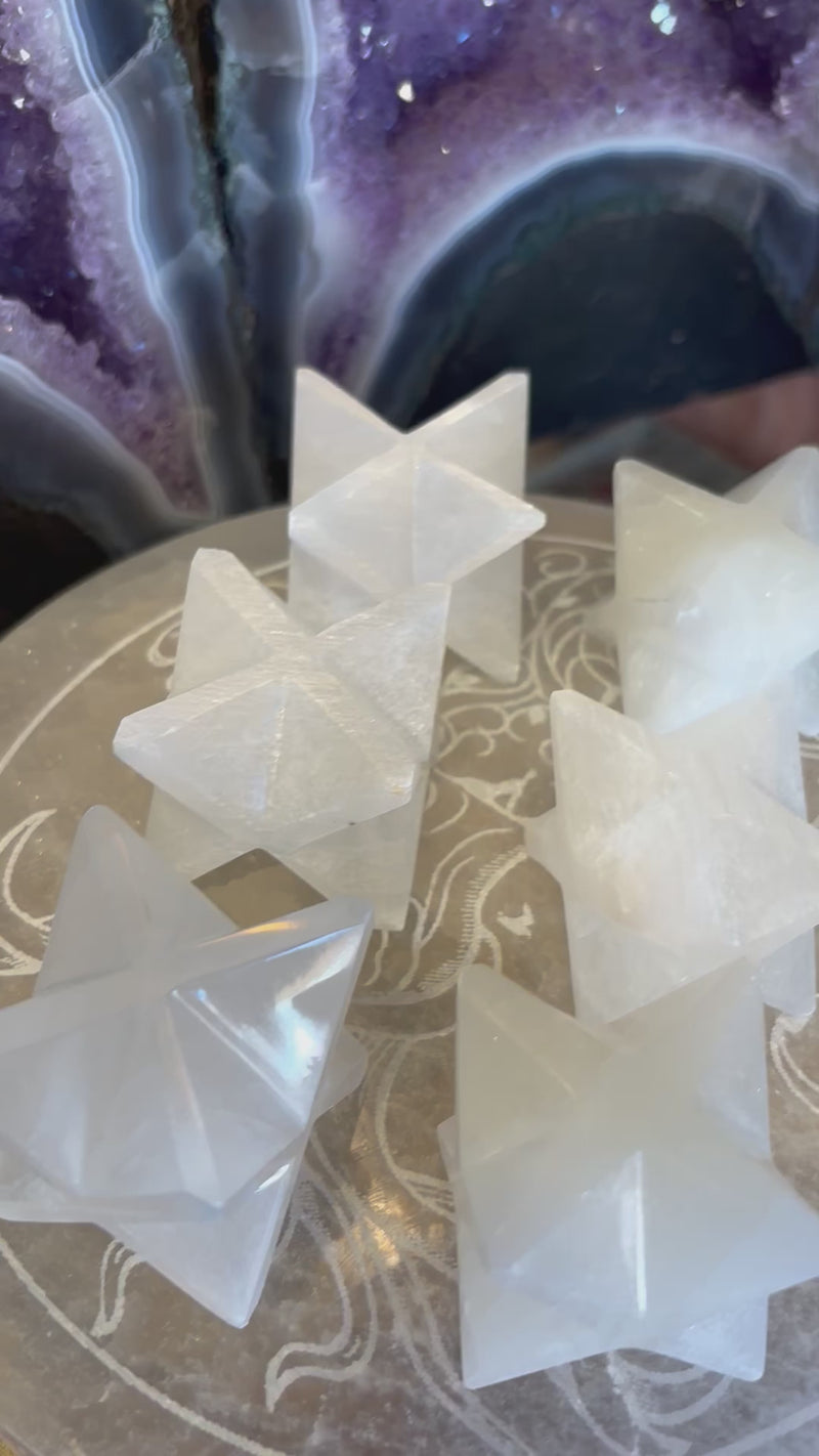 Selenite Merkaba Star