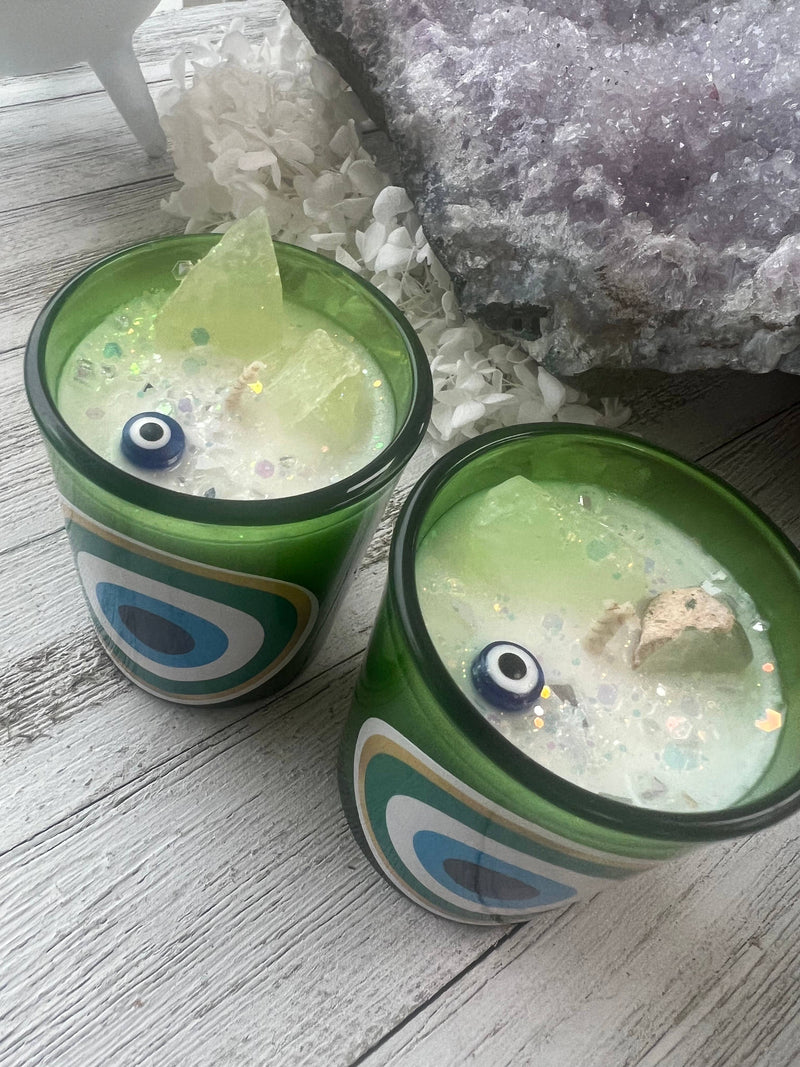 Green Evil Eye Votive