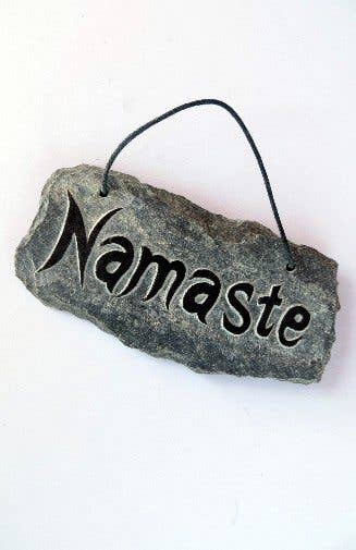 Handcarved Slate, Namaste