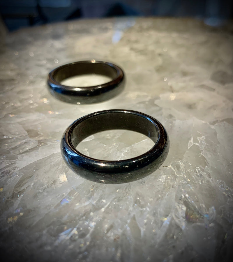 Rounded Hematite Ring