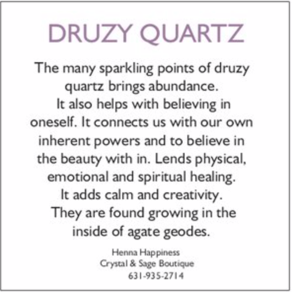 Druzy Quartz Moon