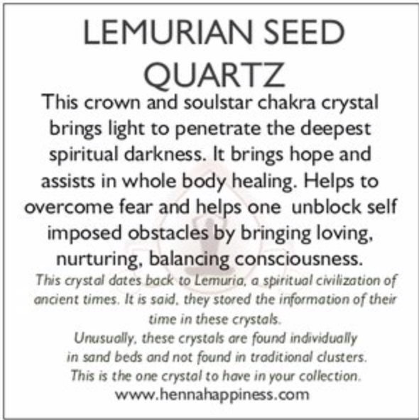 Lemurian Seed Quartz Point
