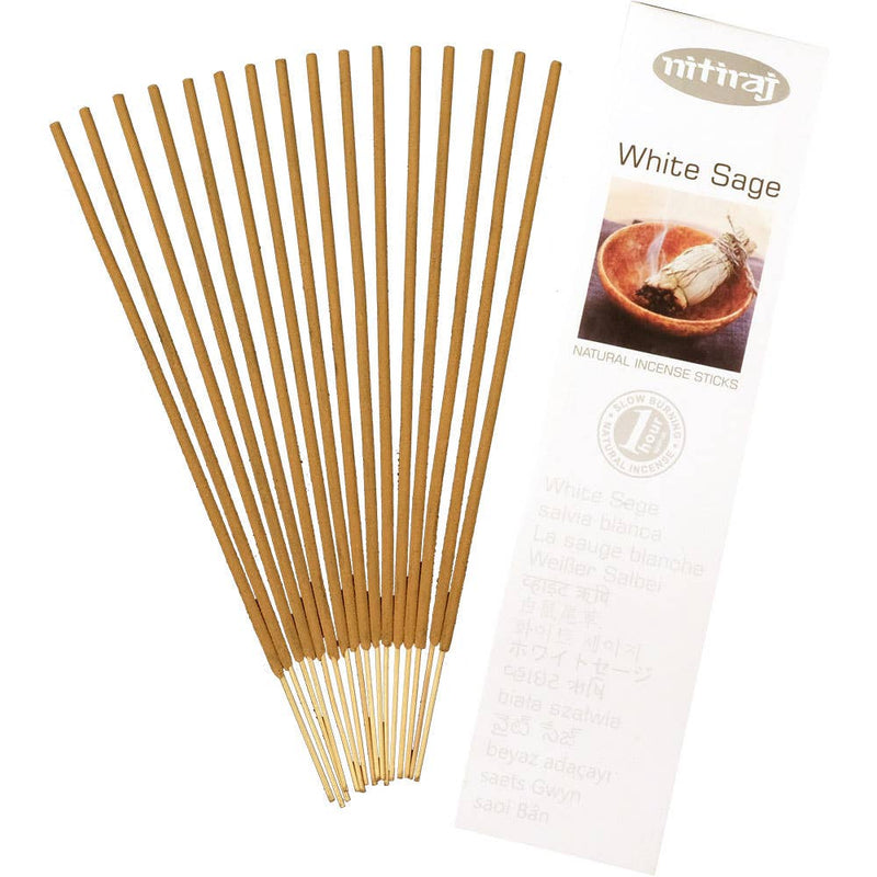 Nitiraj Incense 25 Gr - White Sage (Pack of 6)