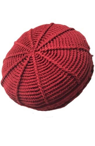 Zafu Meditation Pillow- Crochet: Red