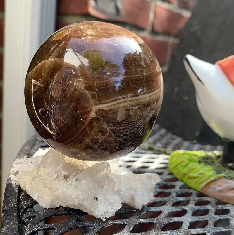 Chocolate Calcite Sphere