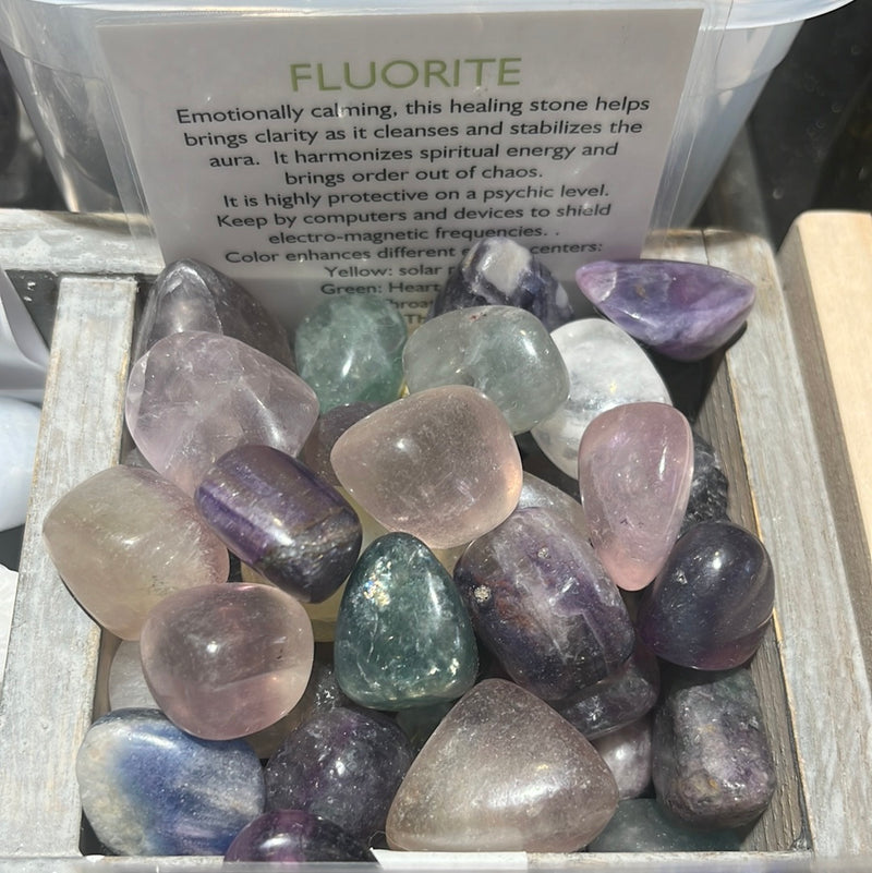 Fluorite  tumblestone