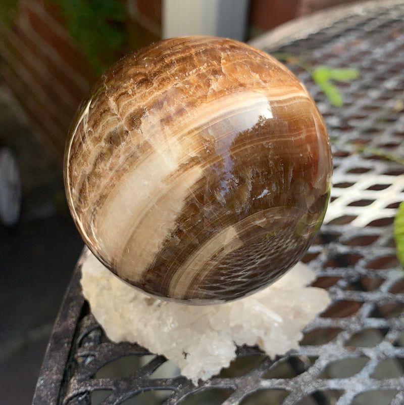 Chocolate Calcite Sphere