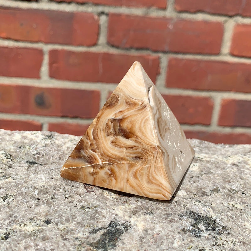 Chocolate Calcite pyramid