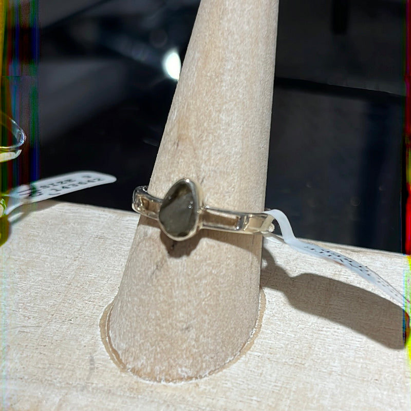 Moldavite Ring sz 8